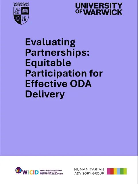 Cover of “Evaluating Partnerships: Equitable Participation for Effective ODA Delivery”