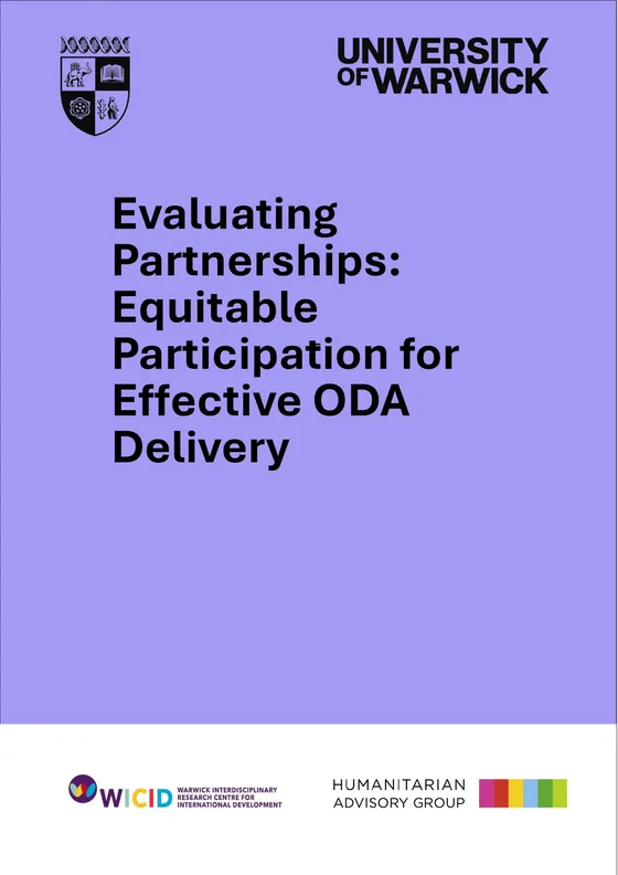 Cover of “Evaluating Partnerships: Equitable Participation for Effective ODA Delivery”