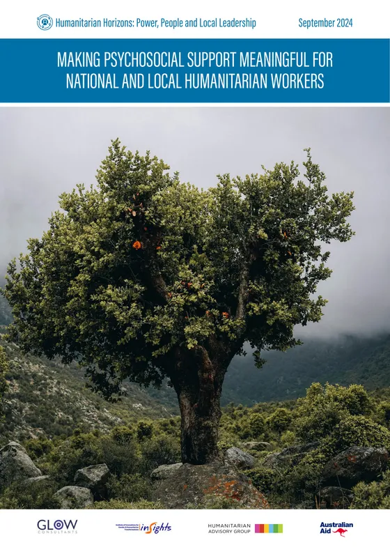 Cover of “Making Psychosocial Support Meaningful for National and Local Humanitarian Workers”