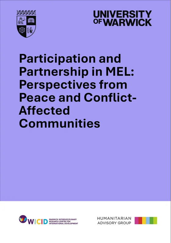 Cover of “Participation and Partnership in MEL: Perspectives from Peace and Conflict-Affected Communities”