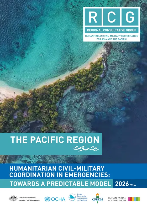 Cover of “Humanitarian Civil-Military Coordination in Emergencies: Towards a Predictable Model”
